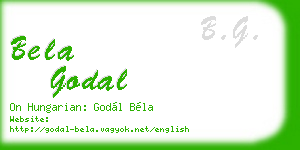 bela godal business card